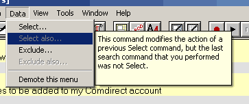 Illustration of help for disabled command